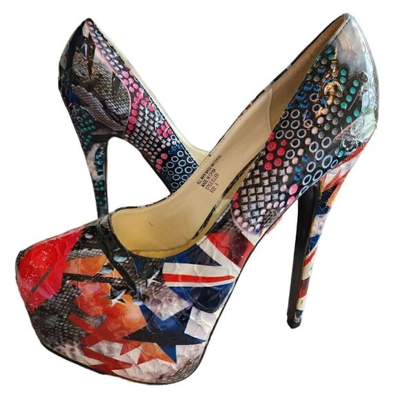 ROSETTE Women's Men's Graphic Sexy Stiletto Trans Pumps Size 9 - Picture 1 of 6